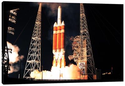 A Delta IV Heavy Rocket Lifts Off Canvas Art Print - Stocktrek Images - Astronomy & Space Collection