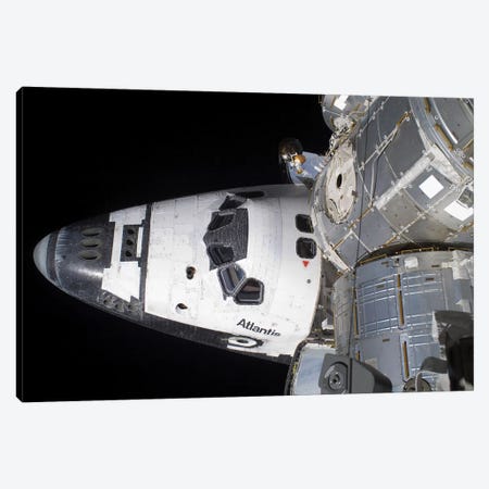 A High-Angle View Of The Crew Cabin Of Space Shuttle Atlantis Canvas Print #TRK1396} by Stocktrek Images Art Print