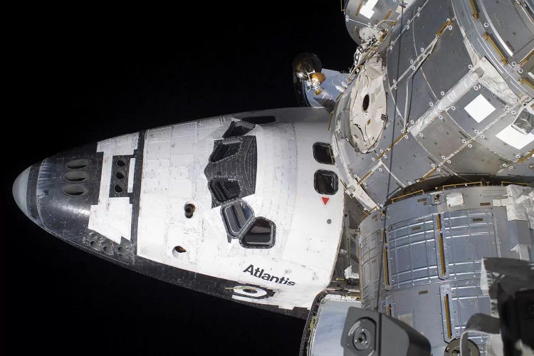 A High-Angle View Of The Crew Cabin Of Space Shuttle Atlantis