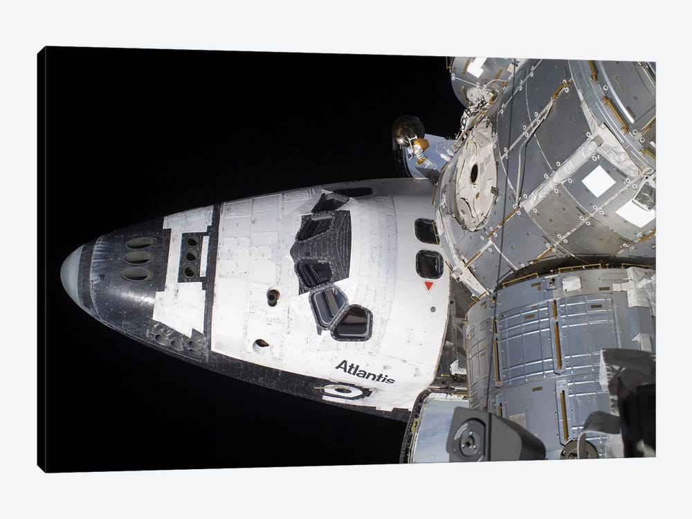 A High-Angle View Of The Crew Cabin Of Space Shuttle Atlantis by Stocktrek Images 1-piece Canvas Artwork