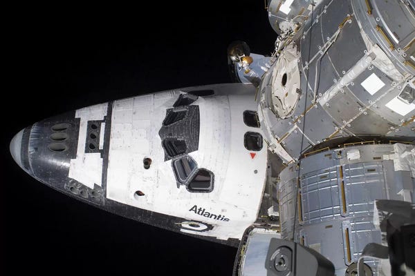 Science: A High-Angle View Of The Crew Cabin Of Space Shuttle Atlantis by Stocktrek Images