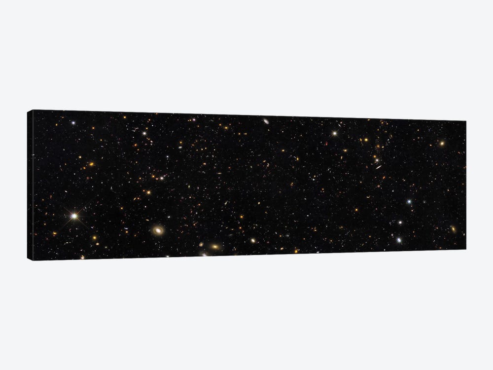 A Panoramic View Of Over 7,500 Galaxies Stretching Back Through Most Of The Universe's History by Stocktrek Images 1-piece Art Print
