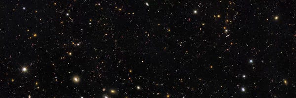 Stocktrek Images: A Panoramic View Of Over 7,500 Galaxies Stretching Back Through Most Of The Universe's History by Stocktrek Images