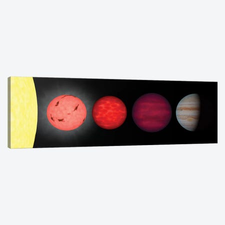 An Artist's Rendition Comparing Brown Dwarfs To Stars And Planets Canvas Print #TRK1418} by Stocktrek Images Canvas Print