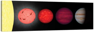 An Artist's Rendition Comparing Brown Dwarfs To Stars And Planets Canvas Art Print