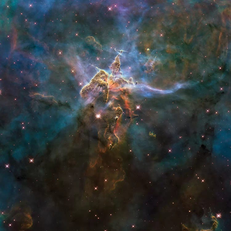 Carina Nebula Star-Forming Pillars And Herbig-Haro Objects With Jets