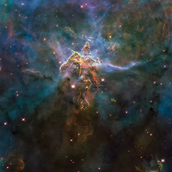 Stocktrek Images: Carina Nebula Star-Forming Pillars And Herbig-Haro Objects With Jets by Stocktrek Images