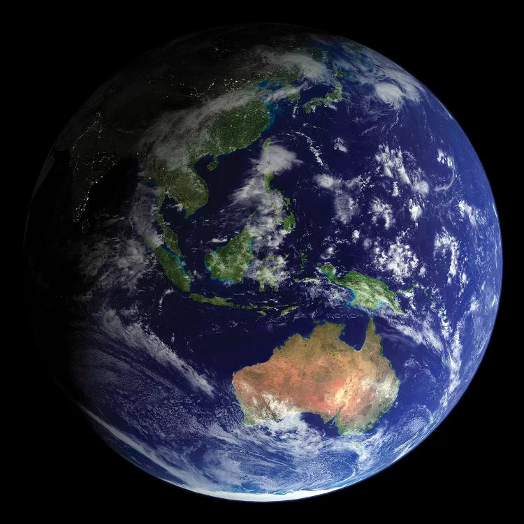 Full Earth From Space Showing Australia