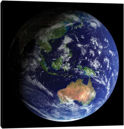 Full Earth From Space Showing Australia Canvas Art Print - Globes