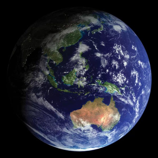 Globes: Full Earth From Space Showing Australia by Stocktrek Images
