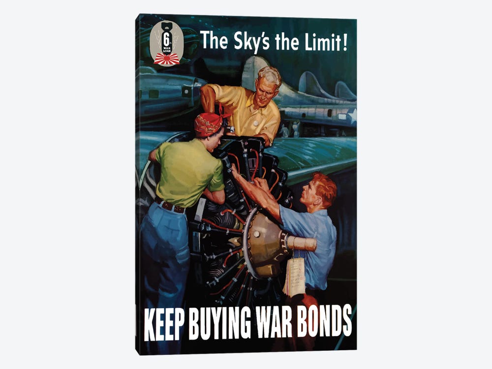 WWII Poster Keep Buying War Bonds by Stocktrek Images 1-piece Canvas Print