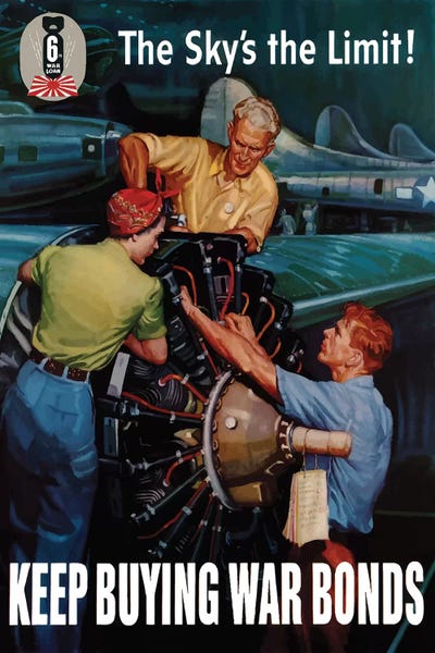 Propaganda Posters: WWII Poster Keep Buying War Bonds by Stocktrek Images
