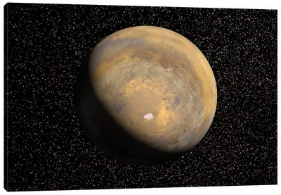Global View Of Mars Canvas Art Print - Mars Art