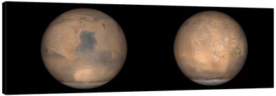 Global Views Of Mars In Late Northern Summer Canvas Art Print - Mars Art