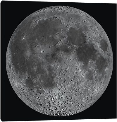 Mosaic Of The Lunar Nearside Canvas Art Print - Full Moon Art