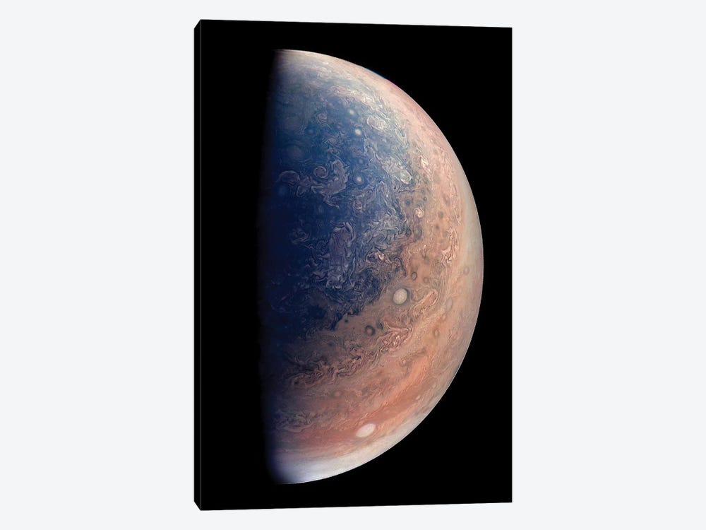 Planet Jupiter's South Pole Showing Oval Storms I by Stocktrek Images 1-piece Canvas Wall Art