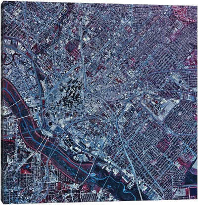 Dallas, Texas Canvas Art Print - Dallas Maps