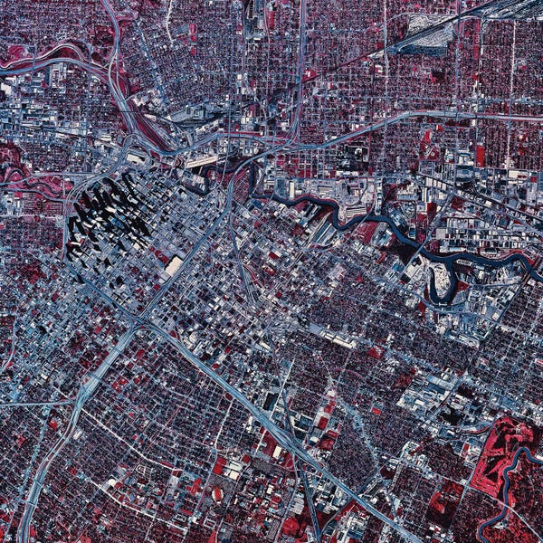 City Satellite Views: Houston, Texas I by Stocktrek Images