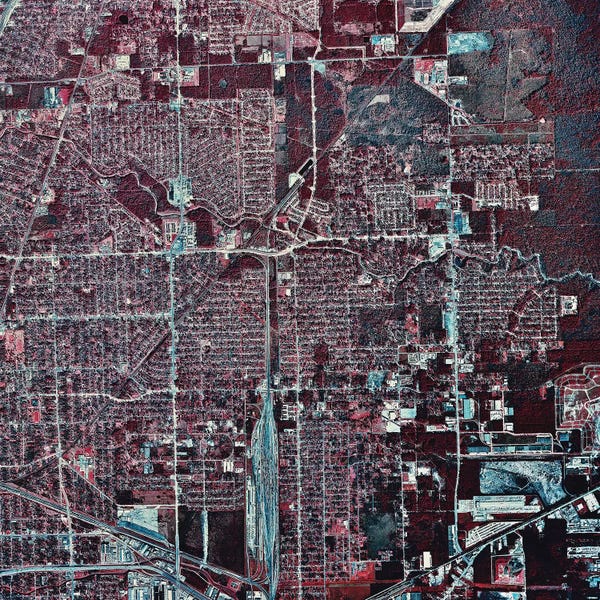 City Satellite Views: Houston, Texas II by Stocktrek Images