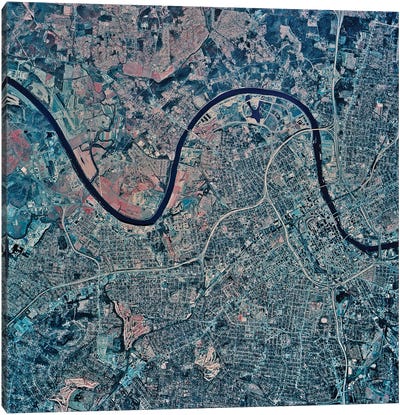 Nashville, Tennessee Canvas Art Print - Nashville Maps