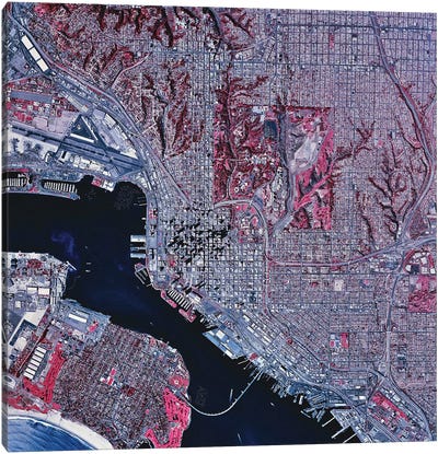 San Diego, California Canvas Art Print - San Diego Maps