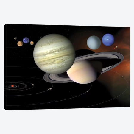 Solar System II Canvas Print #TRK1655} by Stocktrek Images Canvas Art