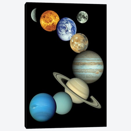 Solar System Montage Canvas Print #TRK1656} by Stocktrek Images Canvas Art