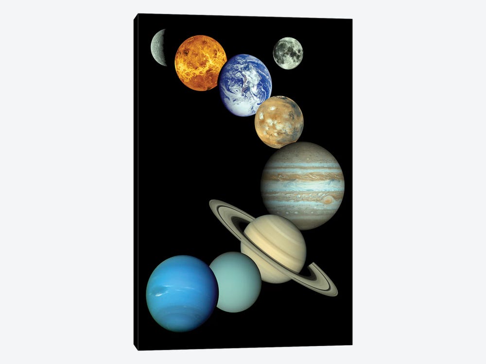 Solar System Montage by Stocktrek Images 1-piece Canvas Artwork