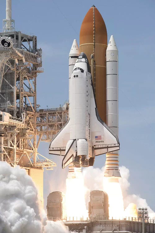 Space Shuttle Atlantis Lifts Off From Its Launch Pad At Kennedy Space Center, Florida V