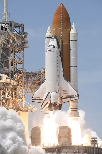 By Air: Space Shuttle Atlantis Lifts Off From Its Launch Pad At Kennedy Space Center, Florida V by Stocktrek Images
