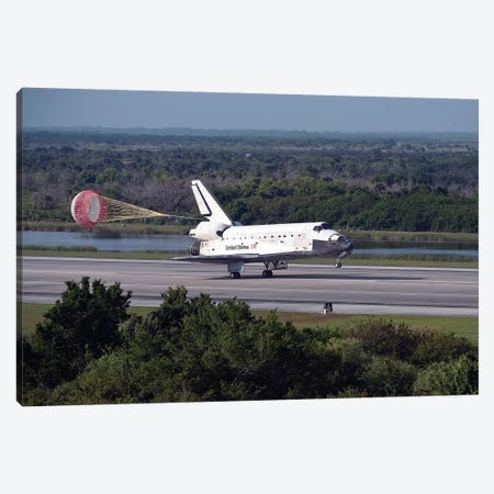 Space Shuttle Discovery Lands At Kennedy Space Center In Florida Canvas Print #TRK1670} by Stocktrek Images Canvas Print