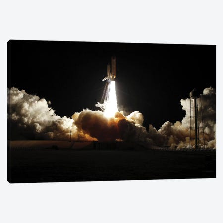 Space Shuttle Discovery Lifts Off From Its Launch Pad At Kennedy Space Center, Florida III Canvas Print #TRK1673} by Stocktrek Images Canvas Art Print