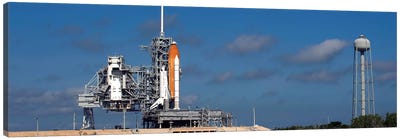 Space Shuttle Discovery Sits Ready On The Launch Pad At Kennedy Space Center Canvas Art Print - Space Shuttle Art