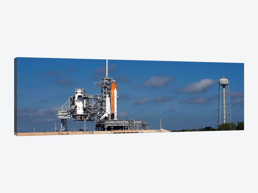 Space Shuttle Discovery Sits Ready On The Launch Pad At Kennedy Space Center by Stocktrek Images 1-piece Canvas Artwork