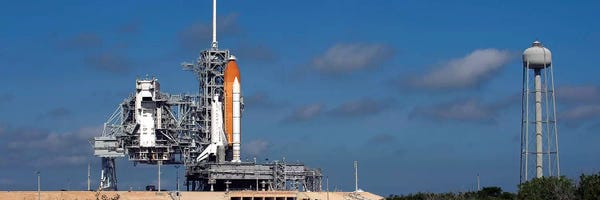 Stocktrek Images: Space Shuttle Discovery Sits Ready On The Launch Pad At Kennedy Space Center by Stocktrek Images