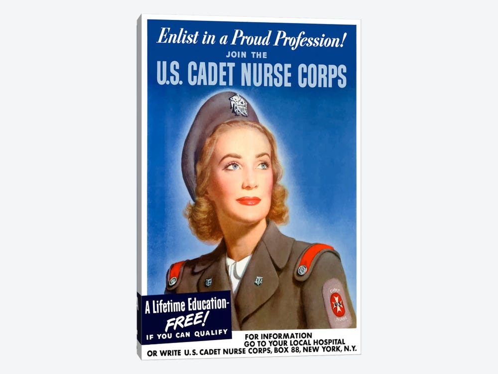 Cadet Nurse Corps Vintage WW2 POSTER Enlist in a Proud Profession U.S 