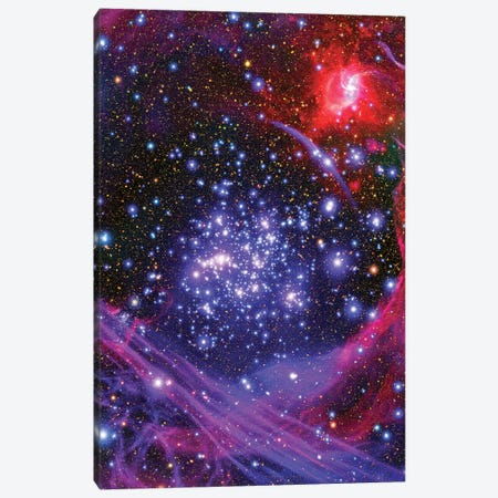 The Arches Star Cluster Deep Inside The Hub Of Our Milky Way Galaxy Canvas Print #TRK1705} by Stocktrek Images Canvas Wall Art