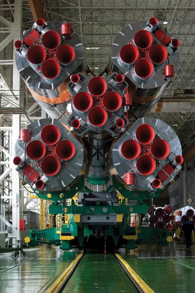 Stocktrek Images: The Boosters Of The Soyuz Tma-14 Spacecraft by Stocktrek Images