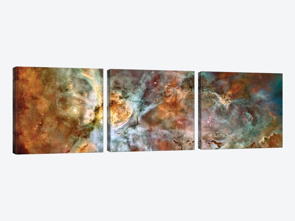 The Central Region Of The Carina Nebula by Stocktrek Images 3-piece Canvas Art