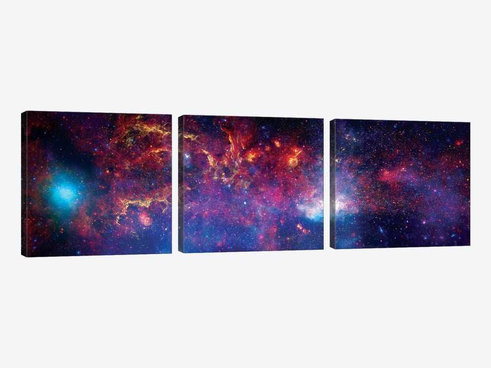 The Central Region Of The Milky Way Galaxy by Stocktrek Images 3-piece Art Print