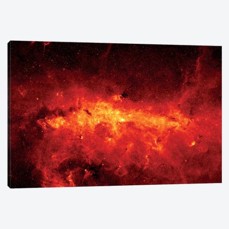 The Milky Way Center Aglow With Dust Canvas Print #TRK1727} by Stocktrek Images Canvas Wall Art