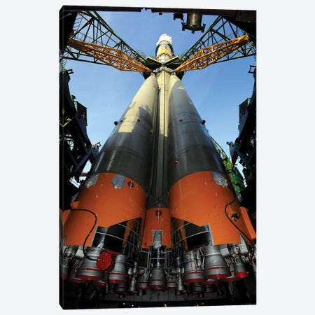The Soyuz TMA-13 Spacecraft Arrives At The Launch Pad Canvas Print #TRK1738} by Stocktrek Images Canvas Wall Art