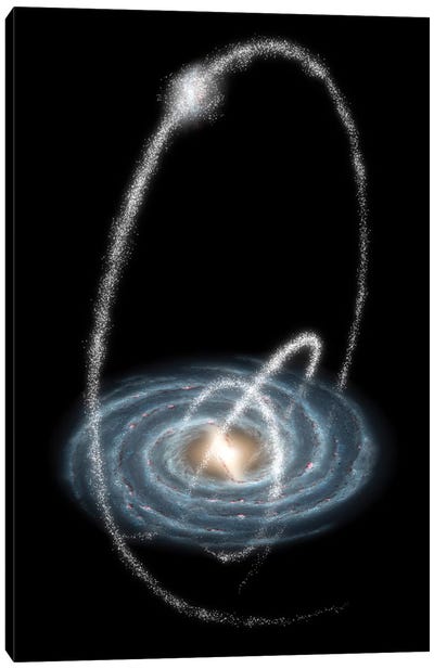 Three Newly-Discovered Streams Arcing High Over The Milky Way Galaxy Canvas Art Print - Milky Way Galaxy Art