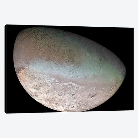 Triton, The Largest Moon Of Planet Neptune Canvas Print #TRK1750} by Stocktrek Images Canvas Artwork