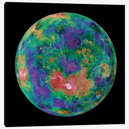 Venus Centered On The North Pole Canvas Print #TRK1754} by Stocktrek Images Art Print