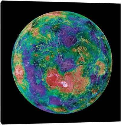 Venus Centered On The North Pole Canvas Art Print - Stocktrek Images - Astronomy & Space Collection