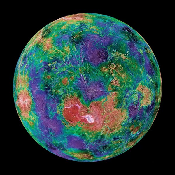 Astronomy & Space Collection: Venus Centered On The North Pole by Stocktrek Images