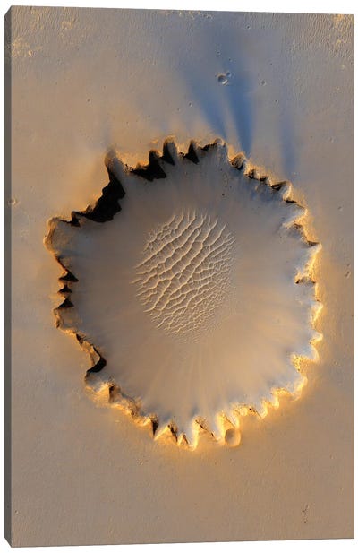 Victoria Crater On Mars Canvas Art Print - Mars Art
