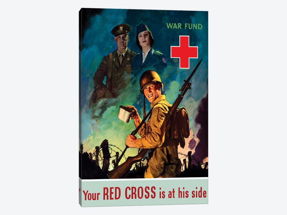 WWII Poster Red Cross by Stocktrek Images 1-piece Canvas Artwork