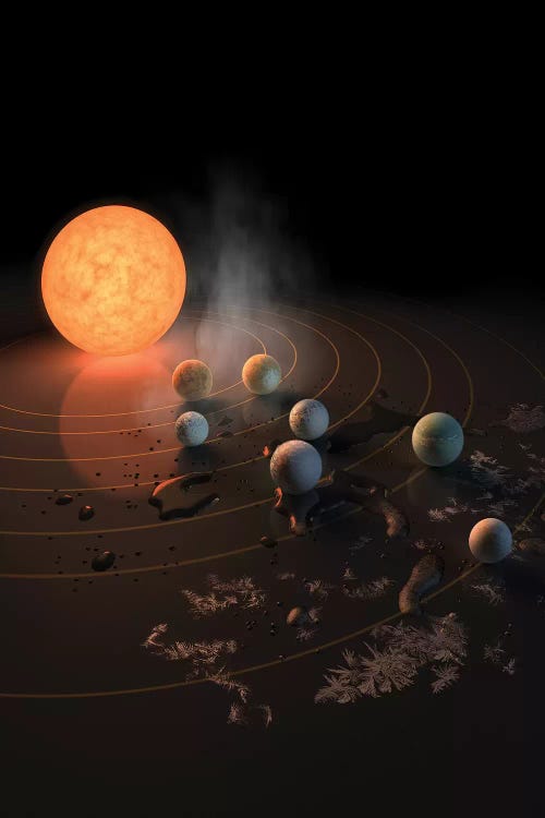 What TRAPPIST-1's Seven Planets Might Look Like In Orbit Around Their Star